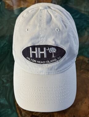 JHats Hilton Head Island White Hat Dad Cap Strap Back